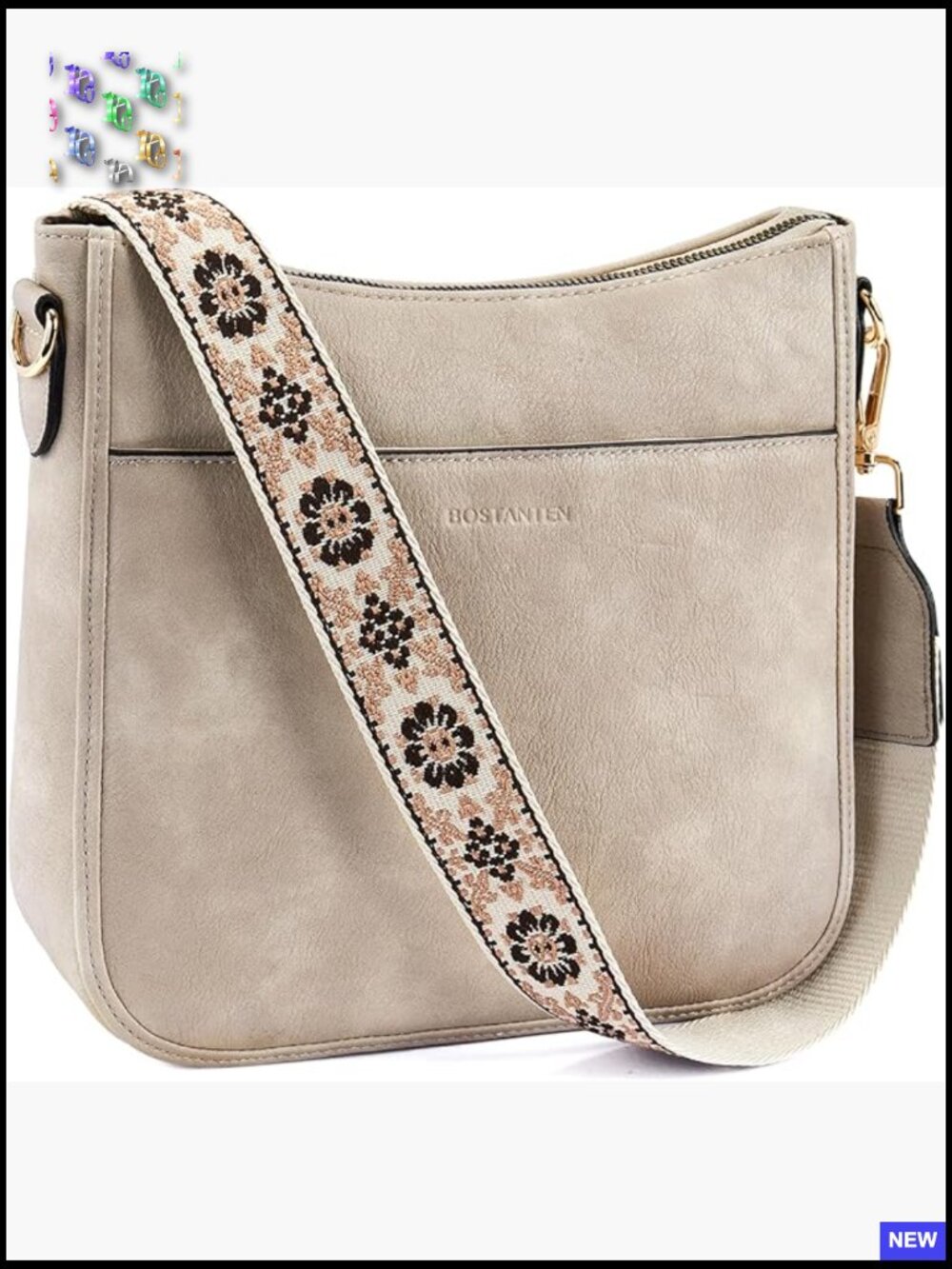 Trendy Vegan Leather Hobo Crossbody Bag Wide Strap Adjustable Shoulder Purse